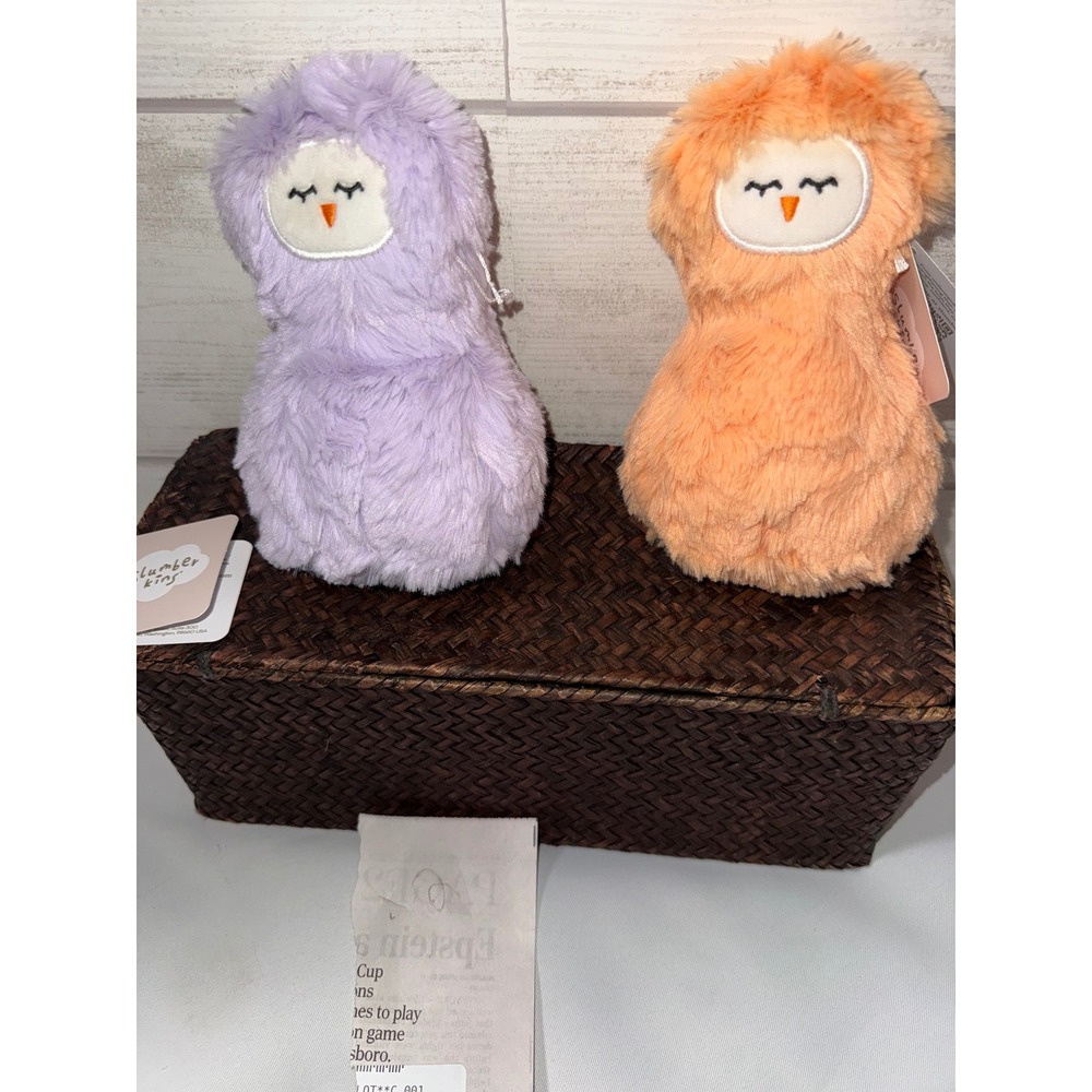 Slumberkins‎ Kinspiration Minis Plush Set Lavender Purple Peach Orange NWT 2pc